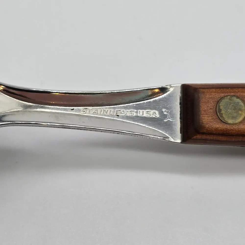 Washington Forge Town & Country Teaspoons Stainless USA Lot of 4 Wood Handle
